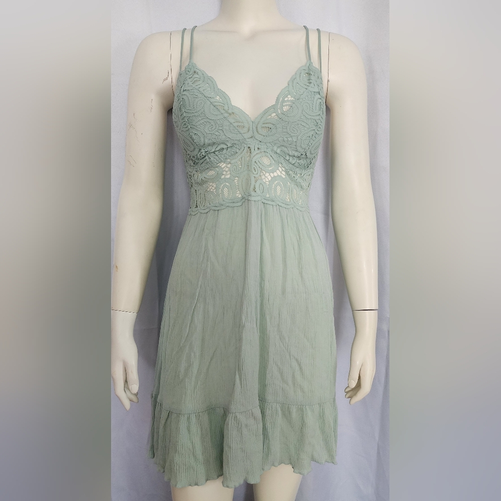 PINK Victoria's Secret Mint Lace Dress